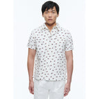 Fursac - Chemise Hawaïenne En Coton Imprimé - Beige - Imprimé Drapeaux Français