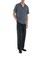 Chemise Manches Courtes Imprimé Écailles - Marine