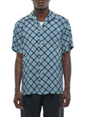 Chemise Manches Courtes Imprimé Parasols - Marine