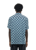 Chemise Manches Courtes Imprimé Parasols - Marine