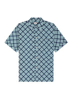 Chemise Manches Courtes Imprimé Parasols - Marine