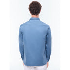 Surchemise Twill Épais Bleue - Bleu Gris