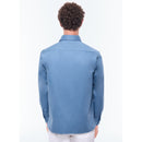 Surchemise Twill Épais Bleue - Bleu Gris