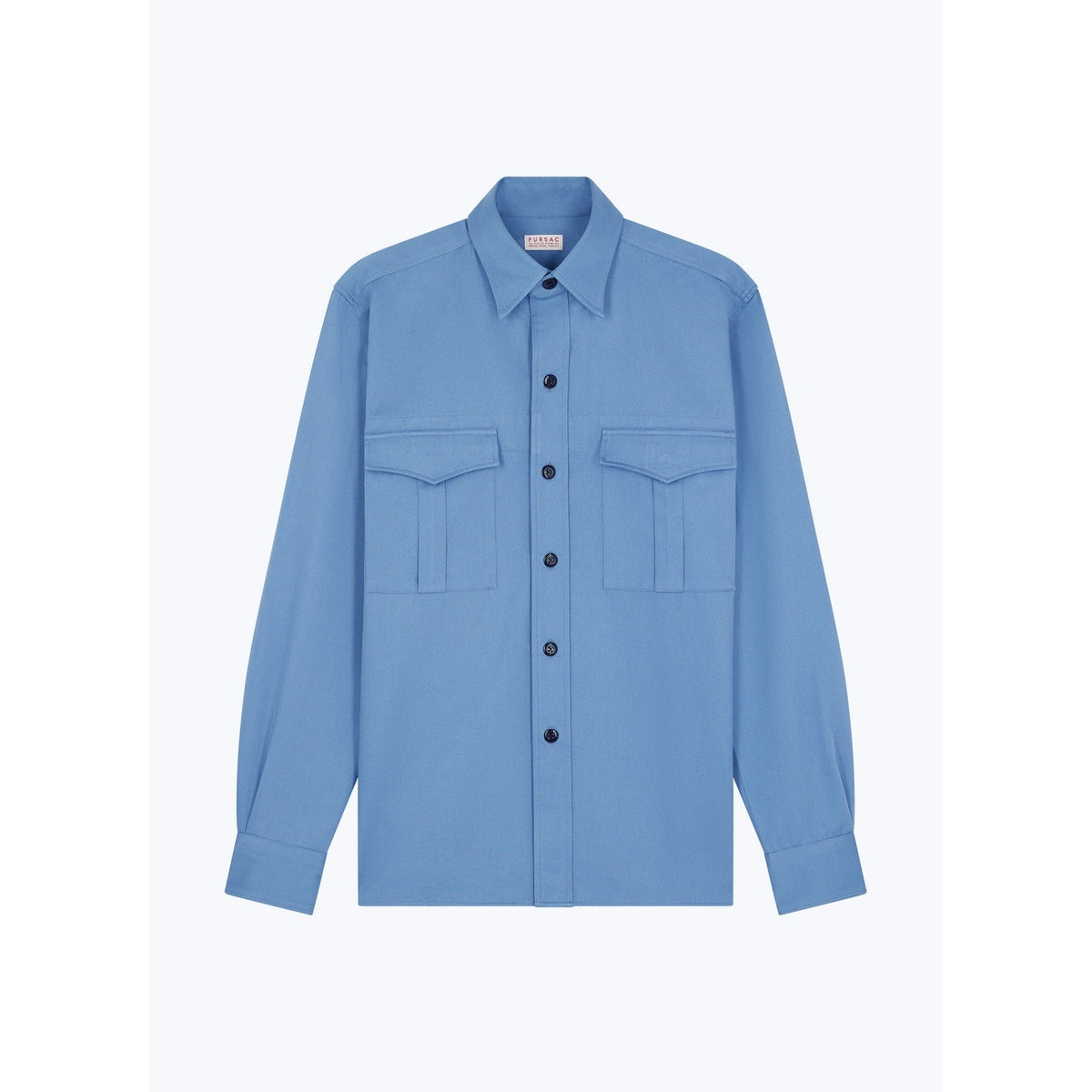 Surchemise Twill Épais Bleue - Bleu Gris