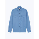 Blue Thick Twill Overshirt - Blue Gray