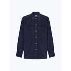 Feincordhemd Mit Brusttaschen - Marineblau