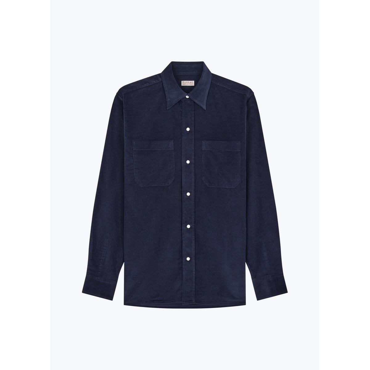 Feincordhemd Mit Brusttaschen - Marineblau