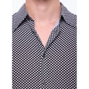 Chemise À Pois En Viscose Certifiée - Noir - Pois Blanc