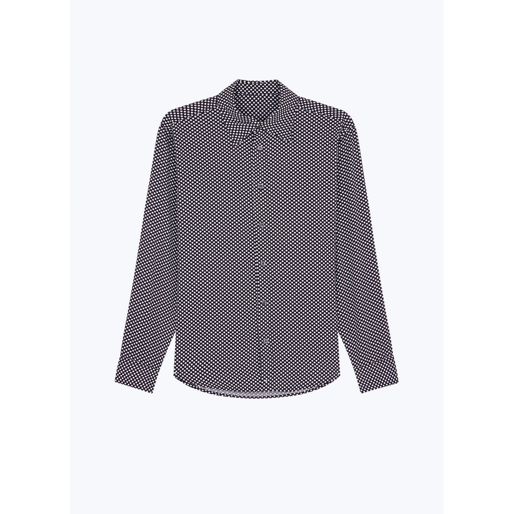 Certified Viscose Polka Dot Shirt - Black - White Polka Dots