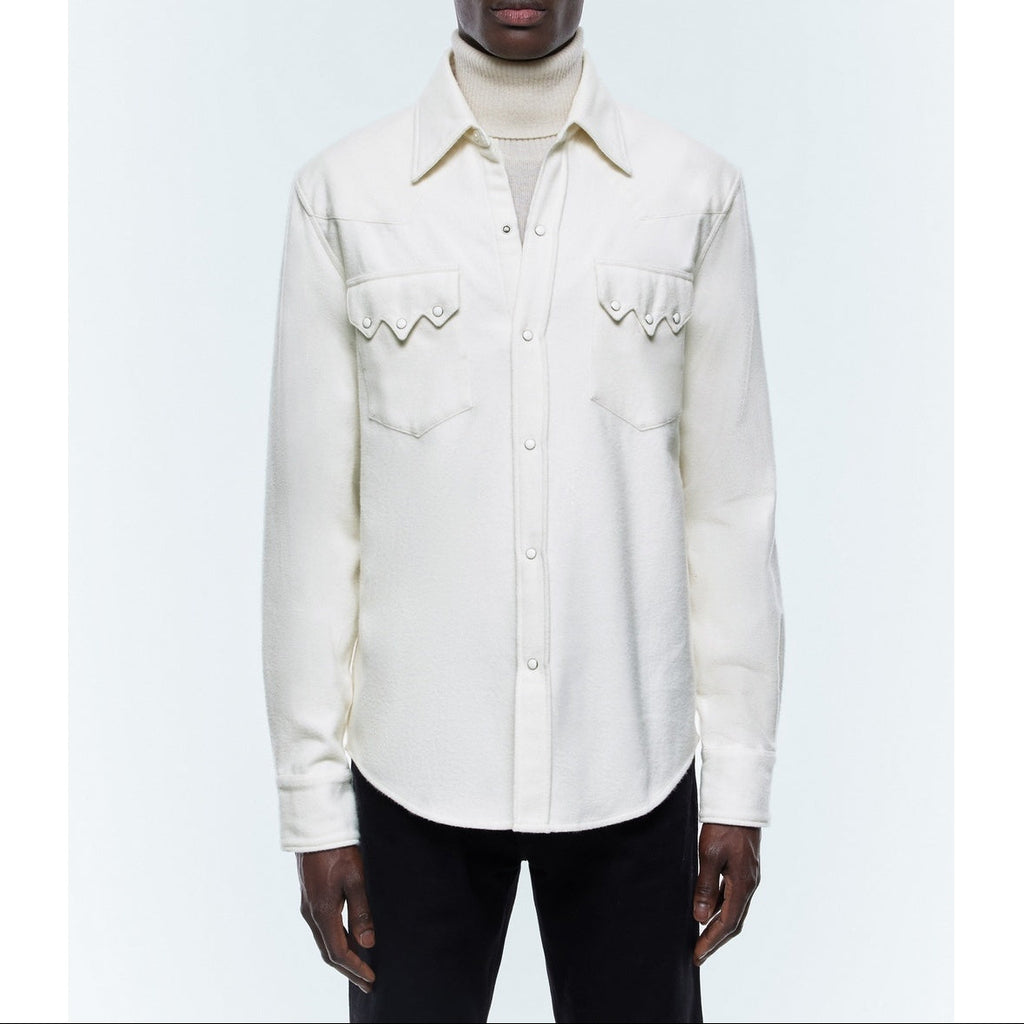 Surchemise En Flanelle De Coton - Ecru