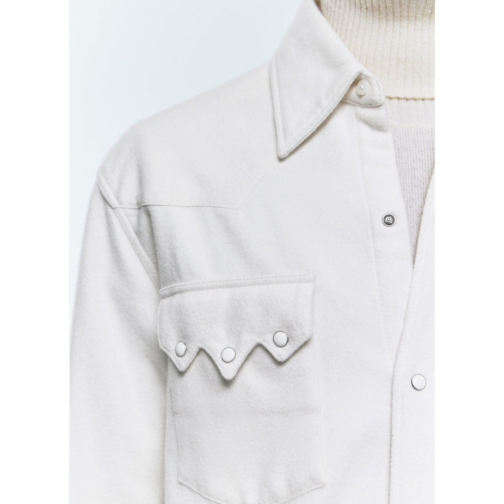 Surchemise En Flanelle De Coton - Ecru