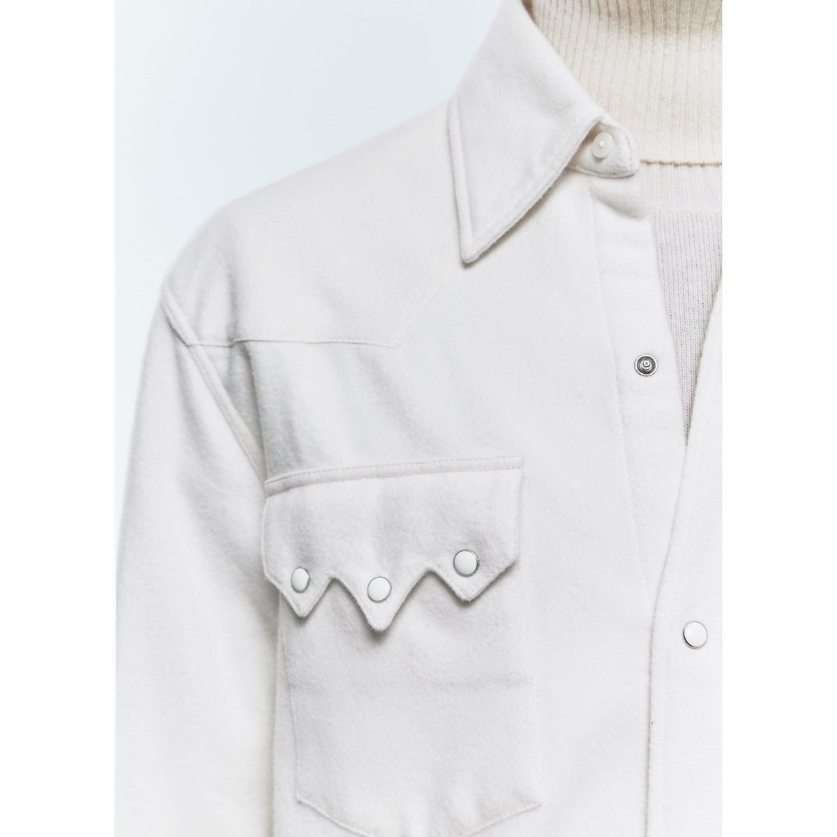 Surchemise En Flanelle De Coton - Ecru