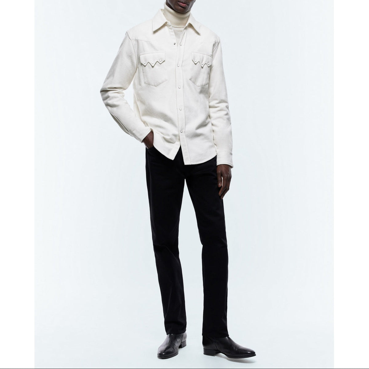 Surchemise En Flanelle De Coton - Ecru