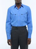 Chemise Western En Popeline - Bleuet