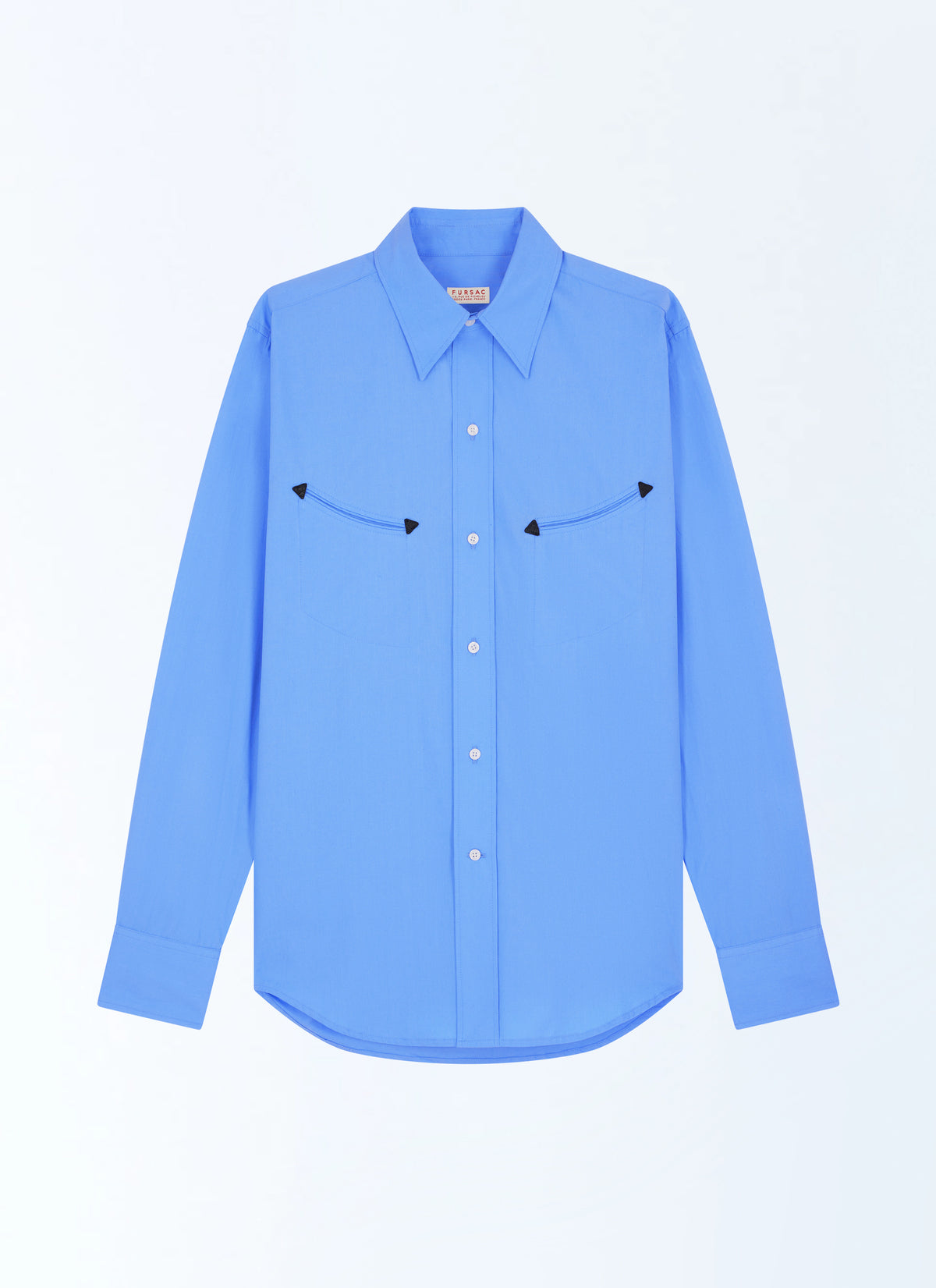 Chemise Western En Popeline - Bleuet