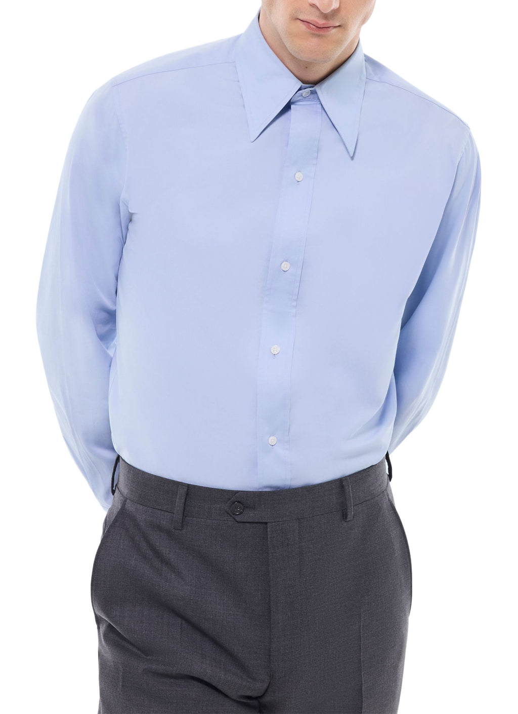 Chemise Col Pointe Souple - Ciel