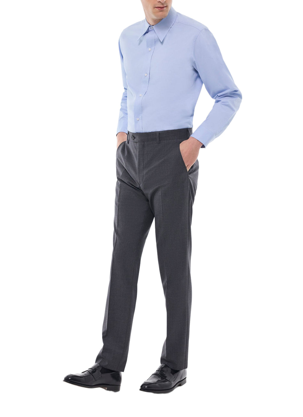 Chemise Col Pointe Souple - Ciel
