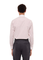 Chemise Rayée Col Blanc - Bordeaux