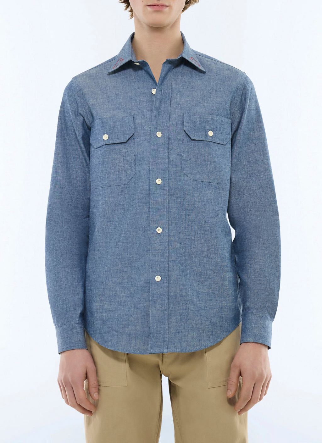 Surchemise En Chambray Brodée - Persan