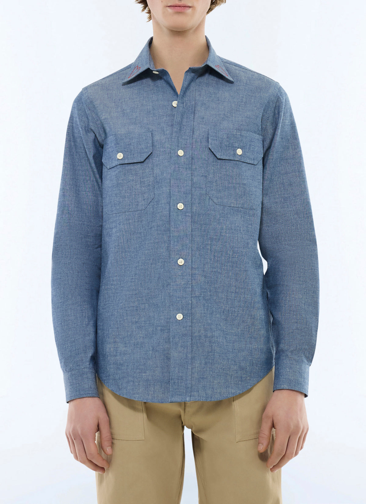 Surchemise En Chambray Brodée - Persan