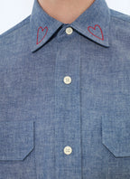 Surchemise En Chambray Brodée - Persan