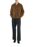 Chemise En Viscose Col Requin - Marron
