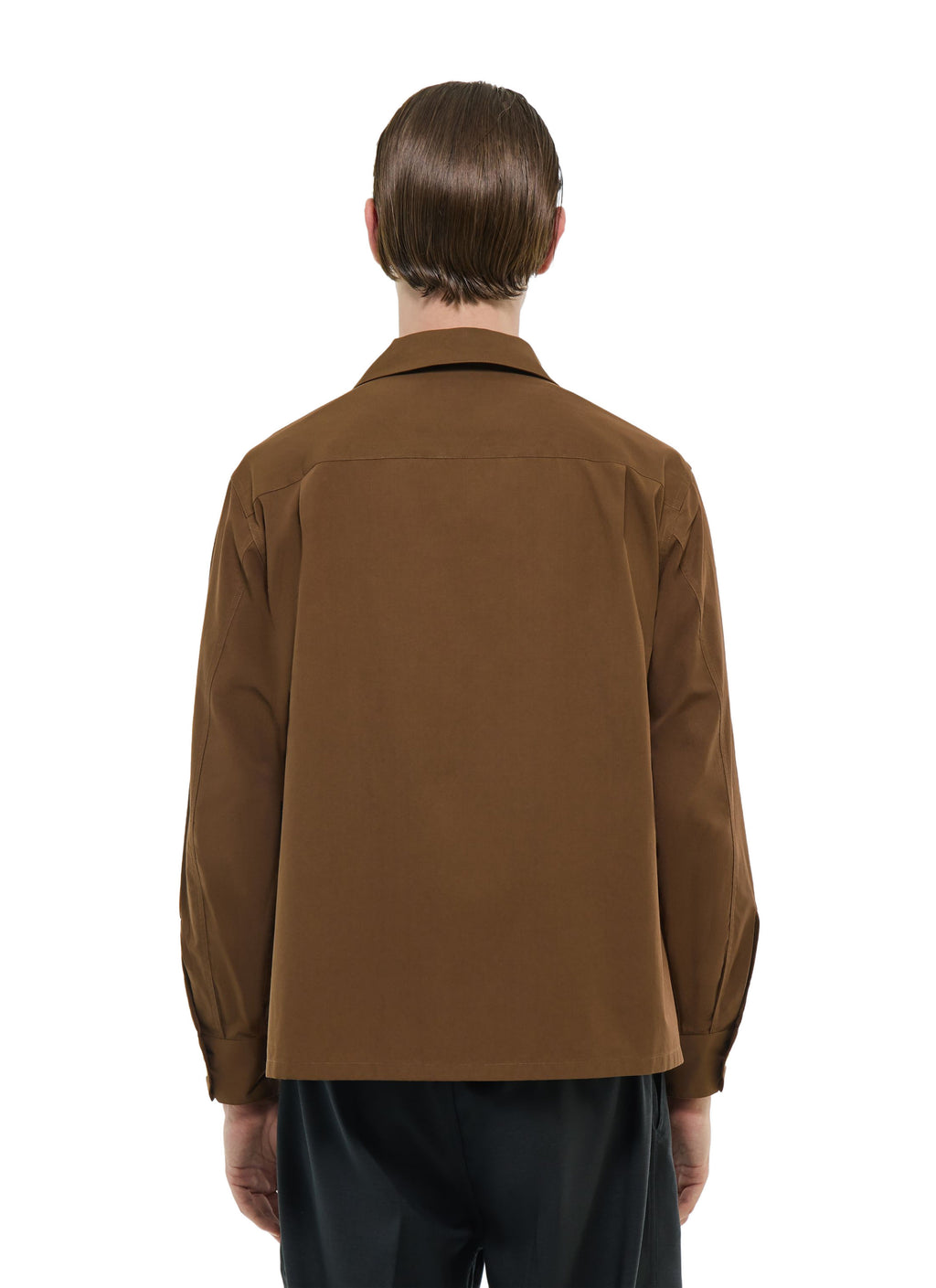 Chemise En Viscose Col Requin - Marron