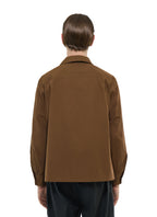 Chemise En Viscose Col Requin - Marron