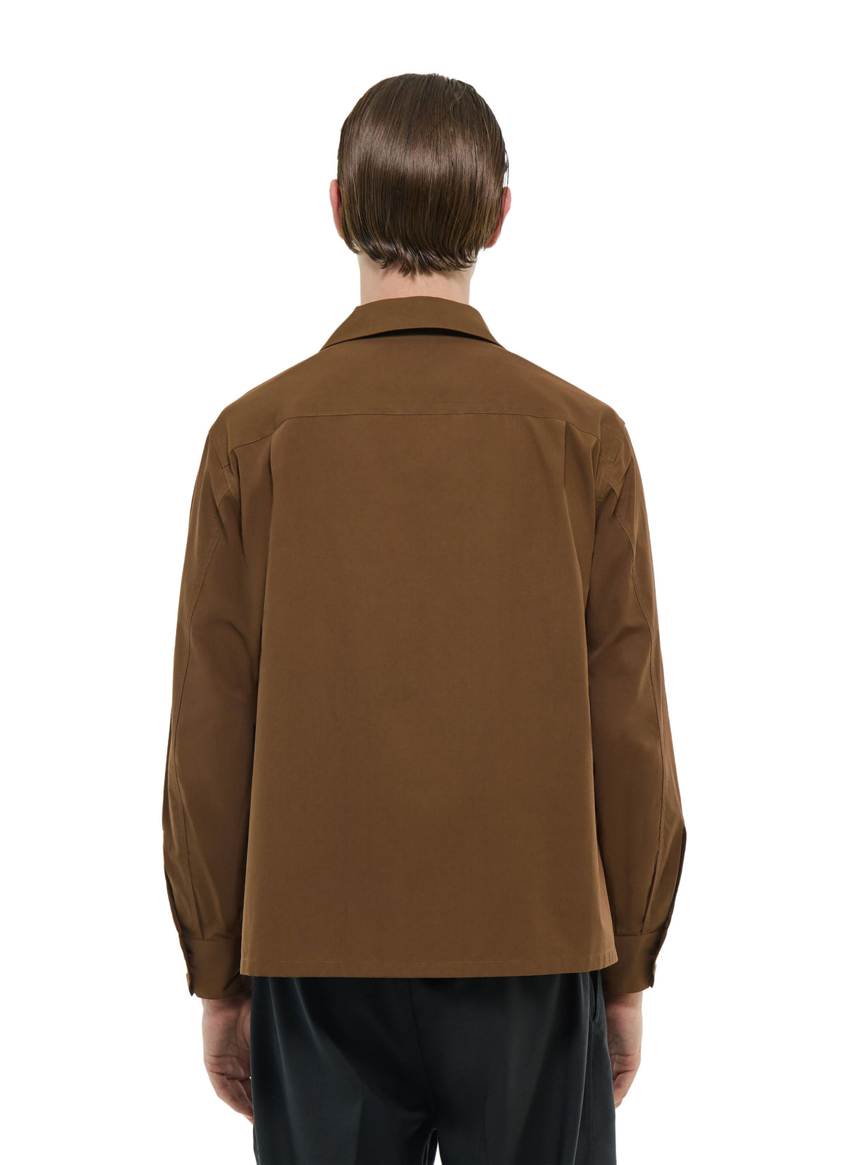 Chemise En Viscose Col Requin - Marron