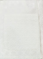 Surchemise Motif Losange Brodé - Blanc