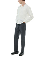 Surchemise Motif Losange Brodé - Blanc