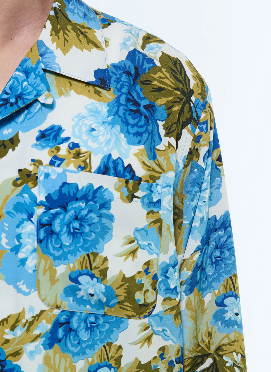 Chemise Manches Longues Imprimé Fleurs - Imprimé Fleuri Foncé