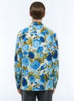 Chemise Manches Longues Imprimé Fleurs - Imprimé Fleuri Foncé