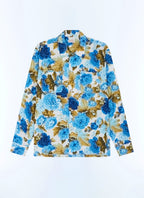 Chemise Manches Longues Imprimé Fleurs - Imprimé Fleuri Foncé