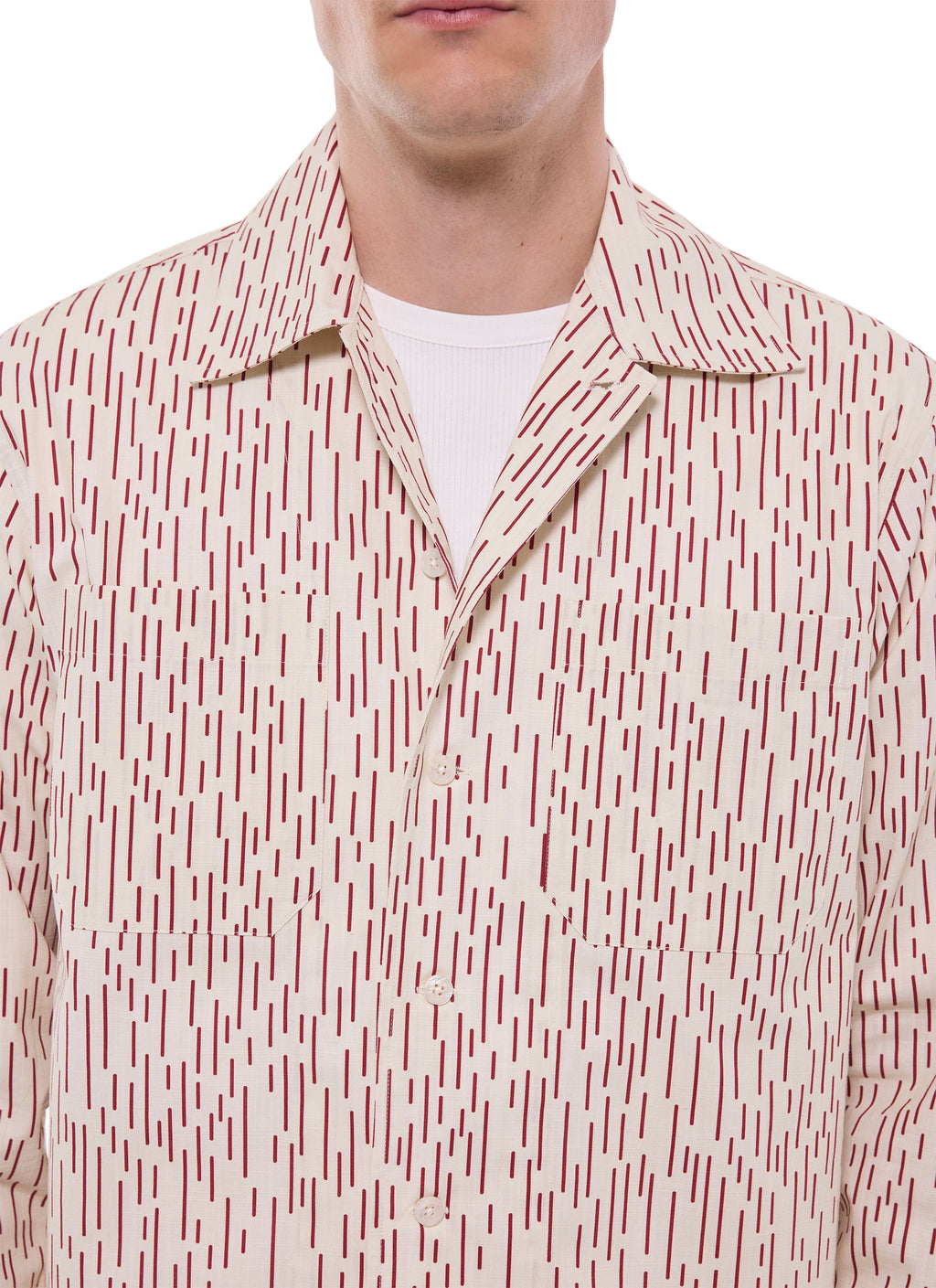 Sobrecamisa Con Estampado De Camuflaje - Crudo