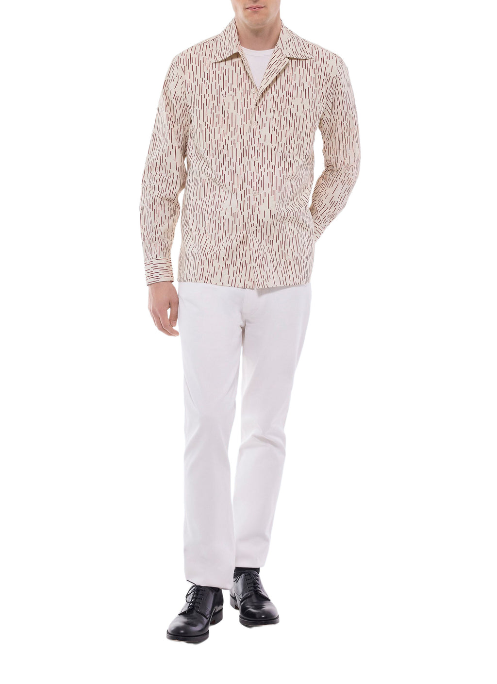 Sobrecamisa Con Estampado De Camuflaje - Crudo