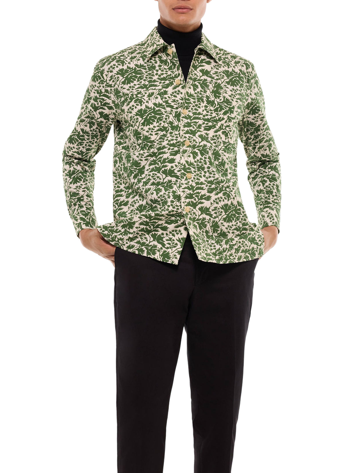 Surchemise Imprimé Camouflage - Olive