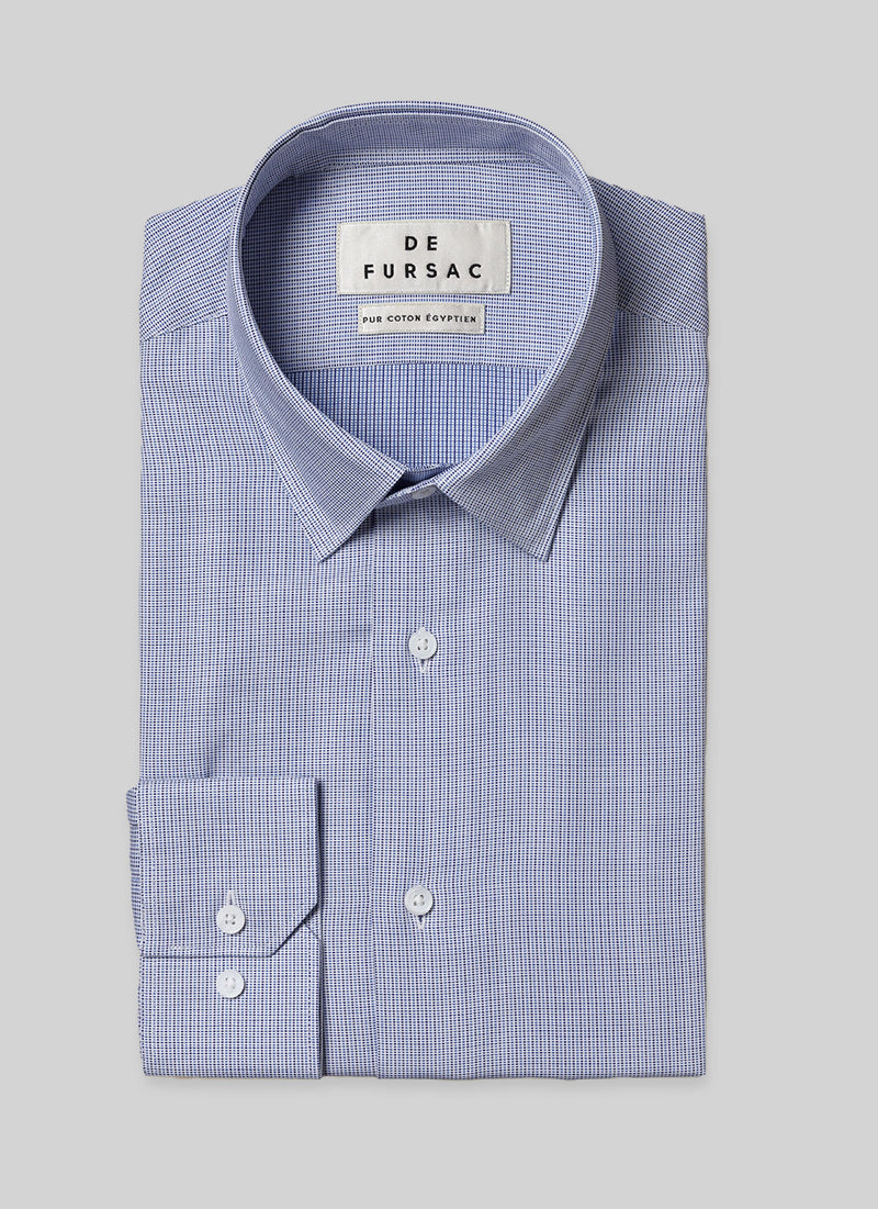 Fursac - Camisa Dobby Azul Marino - Royal