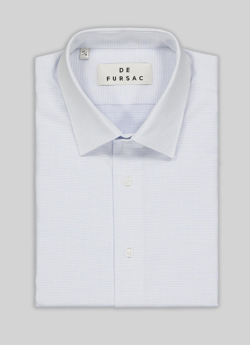 Fursac - Chemise À Pois Bleus En Coton - Ciel - Homme