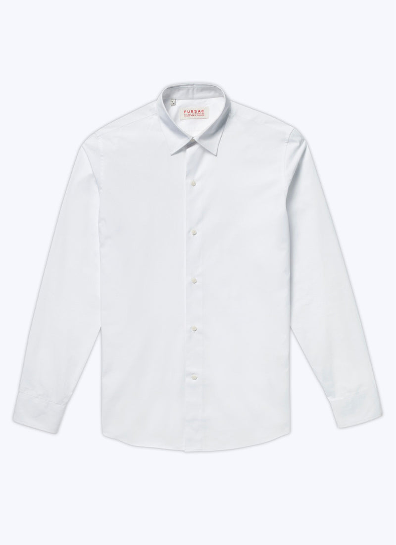 Fursac - Chemise En Popeline De Coton Biologique - Blanc - Homme