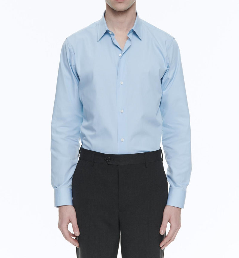 Fursac - Chemise En Popeline De Coton - Ciel - Homme