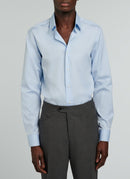 Fursac - Chemise En Popeline De Coton - Ciel - Homme
