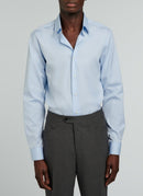 Fursac - Chemise En Popeline De Coton - Ciel - Homme