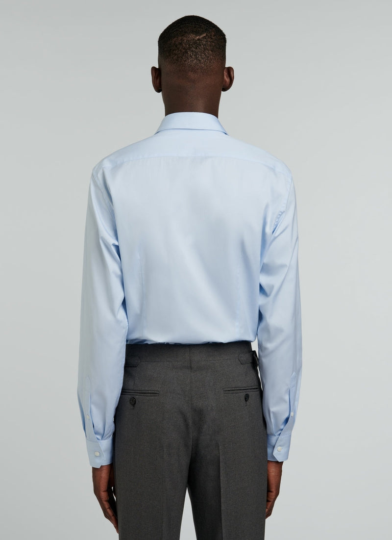 Fursac - Chemise En Popeline De Coton - Ciel - Homme