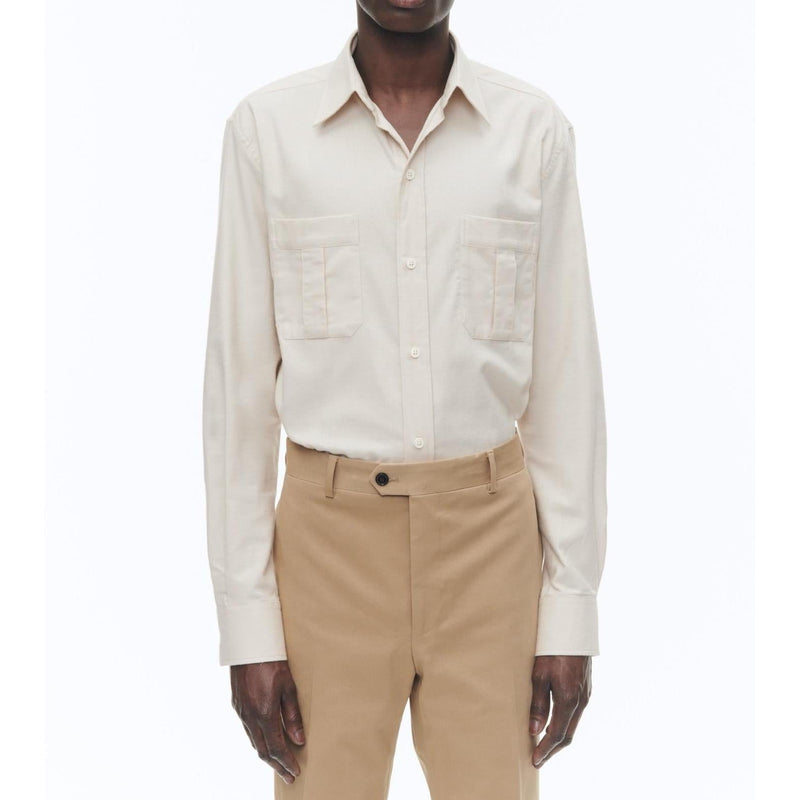 Surchemise Beige En Flanelle De Coton - Beige