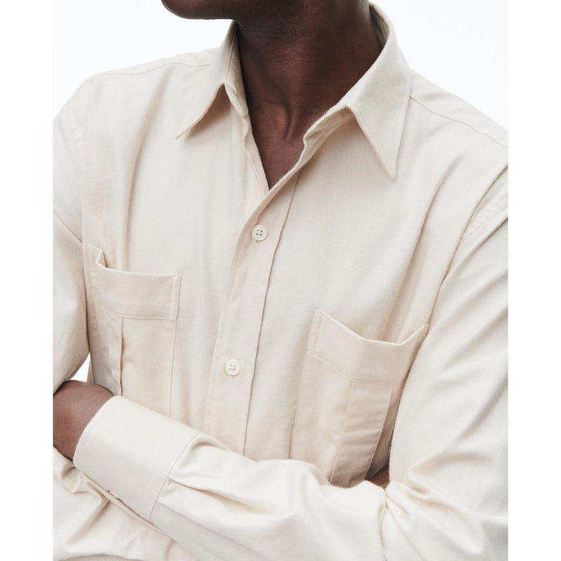 Surchemise Beige En Flanelle De Coton - Beige