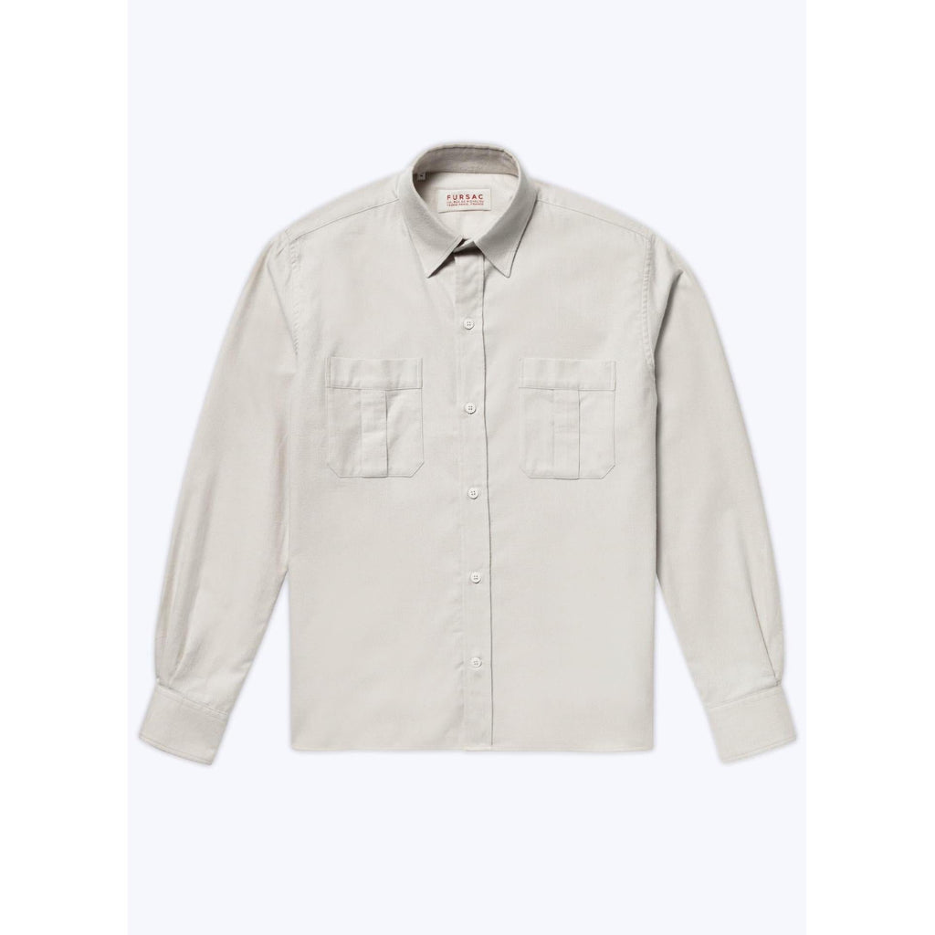 Fursac - Surchemise Beige En Flanelle De Coton - Beige