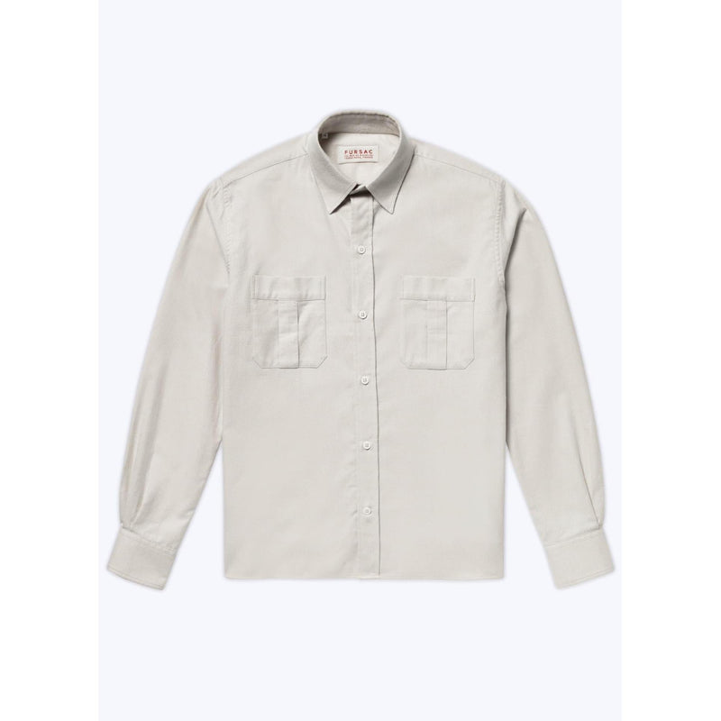 Surchemise Beige En Flanelle De Coton - Beige