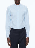 Fursac - Cotton Poplin Striped Shirt - Turquoise - Men