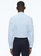 Fursac - Cotton Poplin Striped Shirt - Turquoise - Men